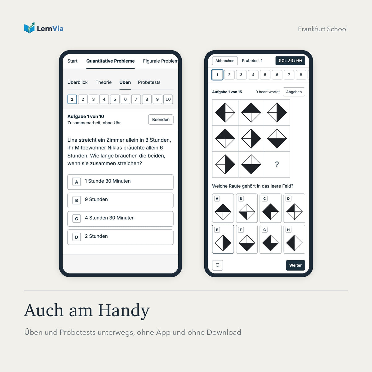 FS Lernplattform: Lernplattform am Handy