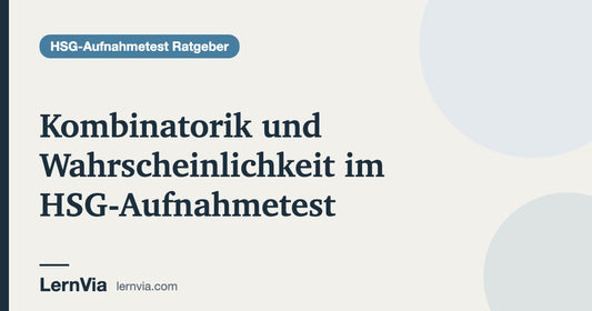 Titelbild: Kombinatorik und Wahrscheinlichkeit im HSG-Aufnahmetest