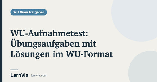 Titelbild: WU-Aufnahmetest: Übungsaufgaben mit Lösungen im WU-Format