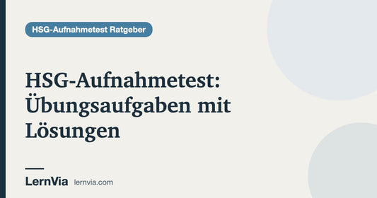 Titelbild: HSG-Aufnahmetest: Übungsaufgaben mit Lösungen