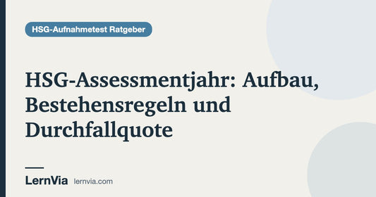 Titelbild: HSG-Assessmentjahr: Aufbau, Bestehensregeln und Durchfallquote