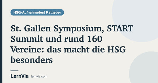 Titelbild: St. Gallen Symposium, START Summit und rund 160 Vereine: das macht die HSG besonders