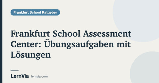 Titelbild: Frankfurt School Assessment Center: Übungsaufgaben mit Lösungen