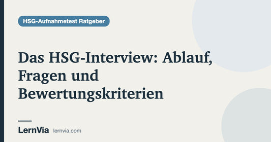 Titelbild: Das HSG-Interview: Ablauf, Fragen und Bewertungskriterien