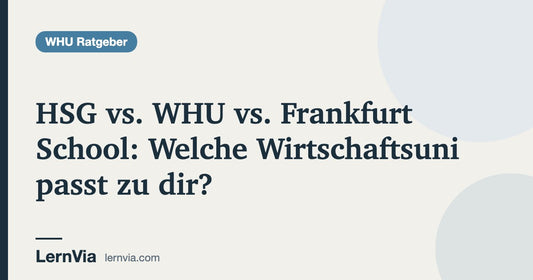 Titelbild: HSG vs. WHU vs. Frankfurt School: Welche Wirtschaftsuni passt zu dir?