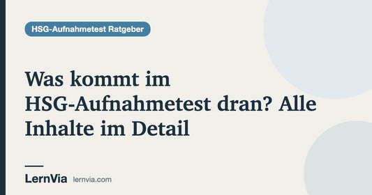 Titelbild: Was kommt im HSG-Aufnahmetest dran? Alle Inhalte im Detail