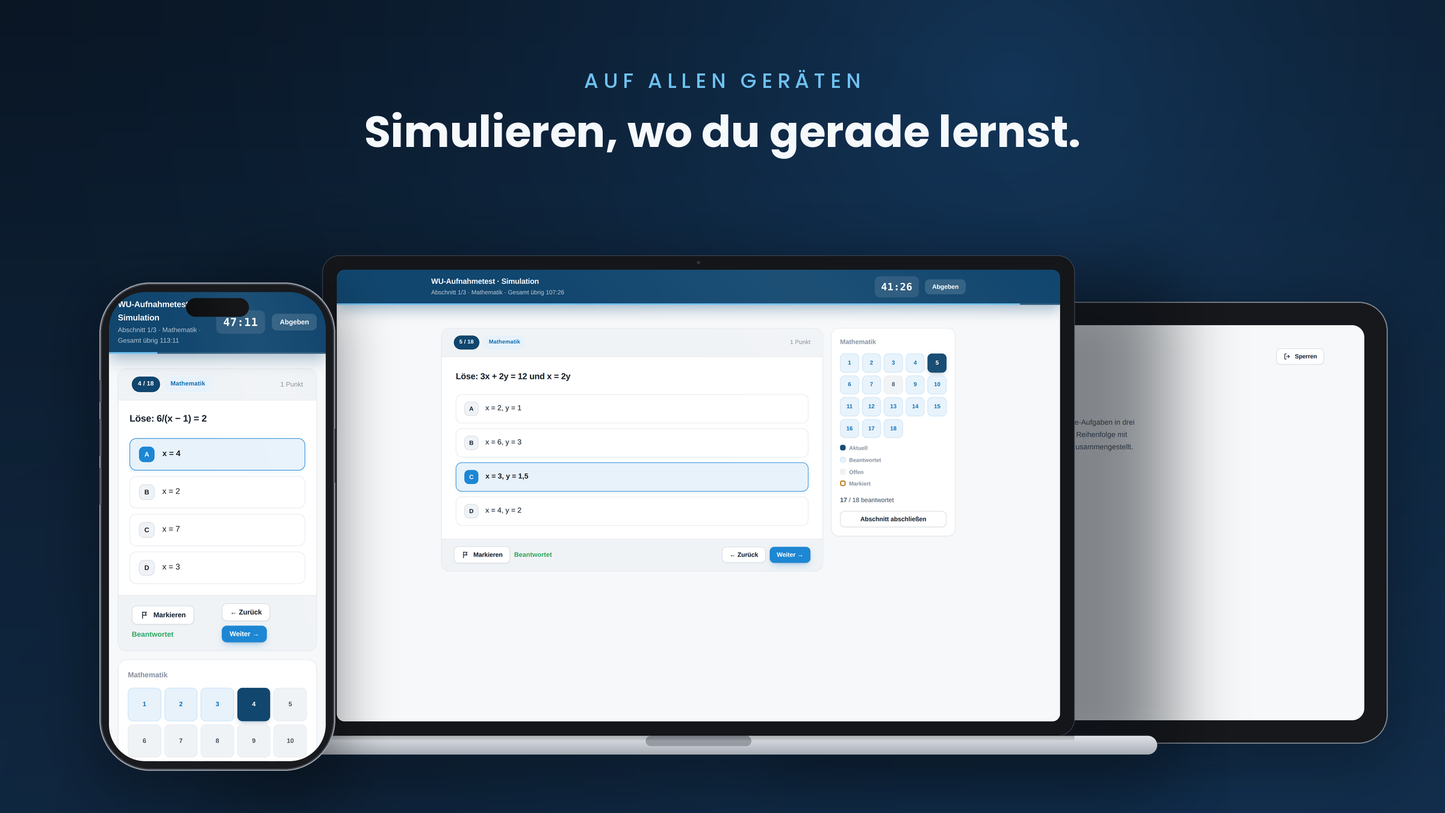 WU Testsimulationen