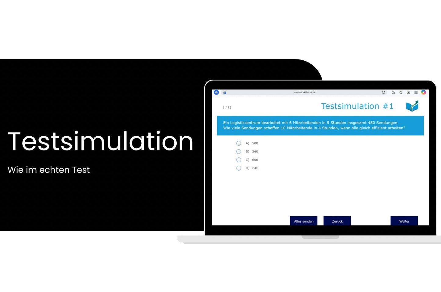 Authentische HSG-Testsimulation – Vollständiger Probetest im Originalformat