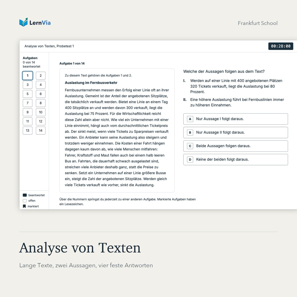 FS Lernplattform: Probetest Analyse von Texten
